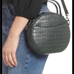 Rebecca Minkoff Green Croc Circle Crossbody